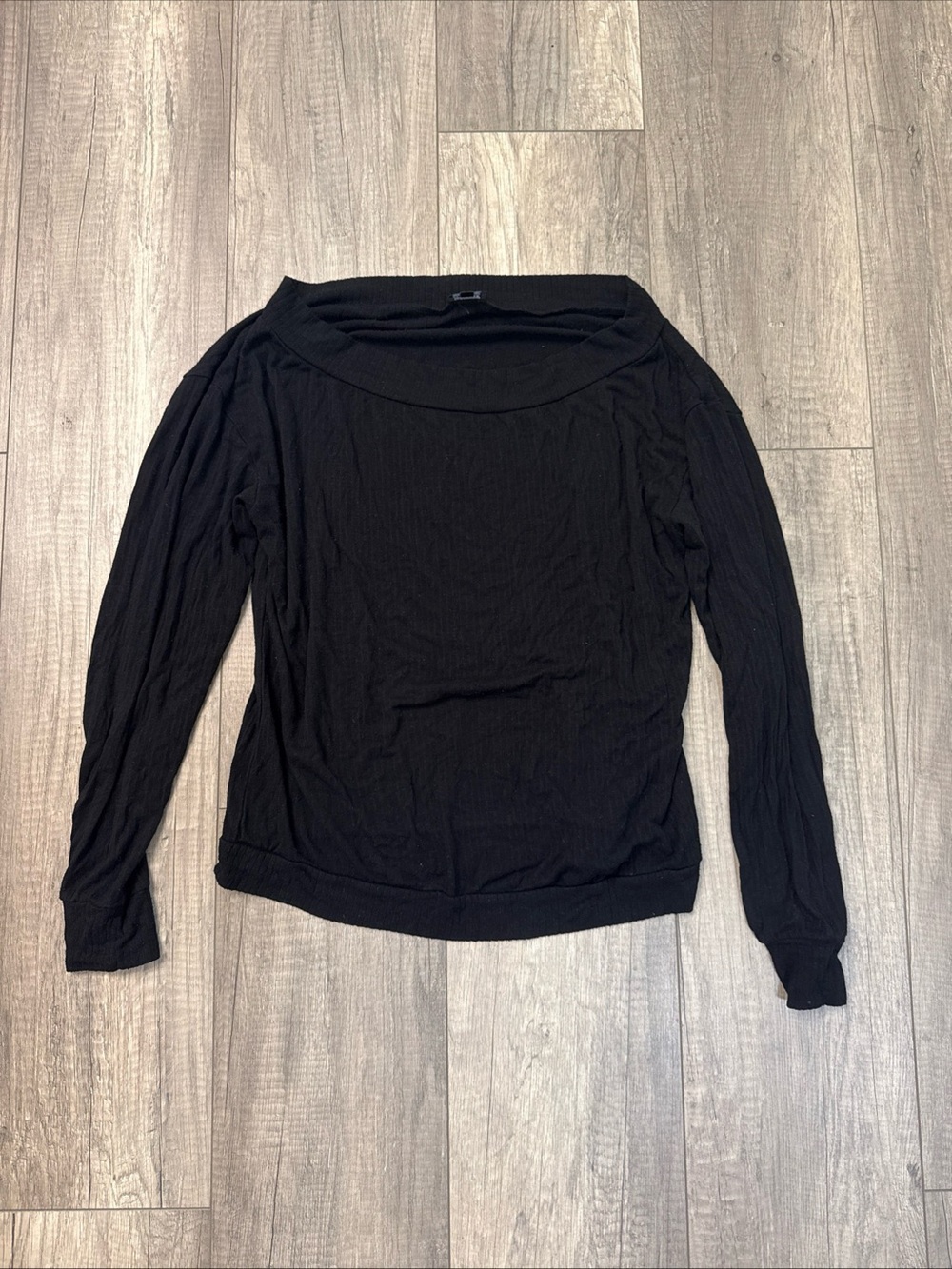 Cosabella Black Off-Shoulder Long Sleeve Top